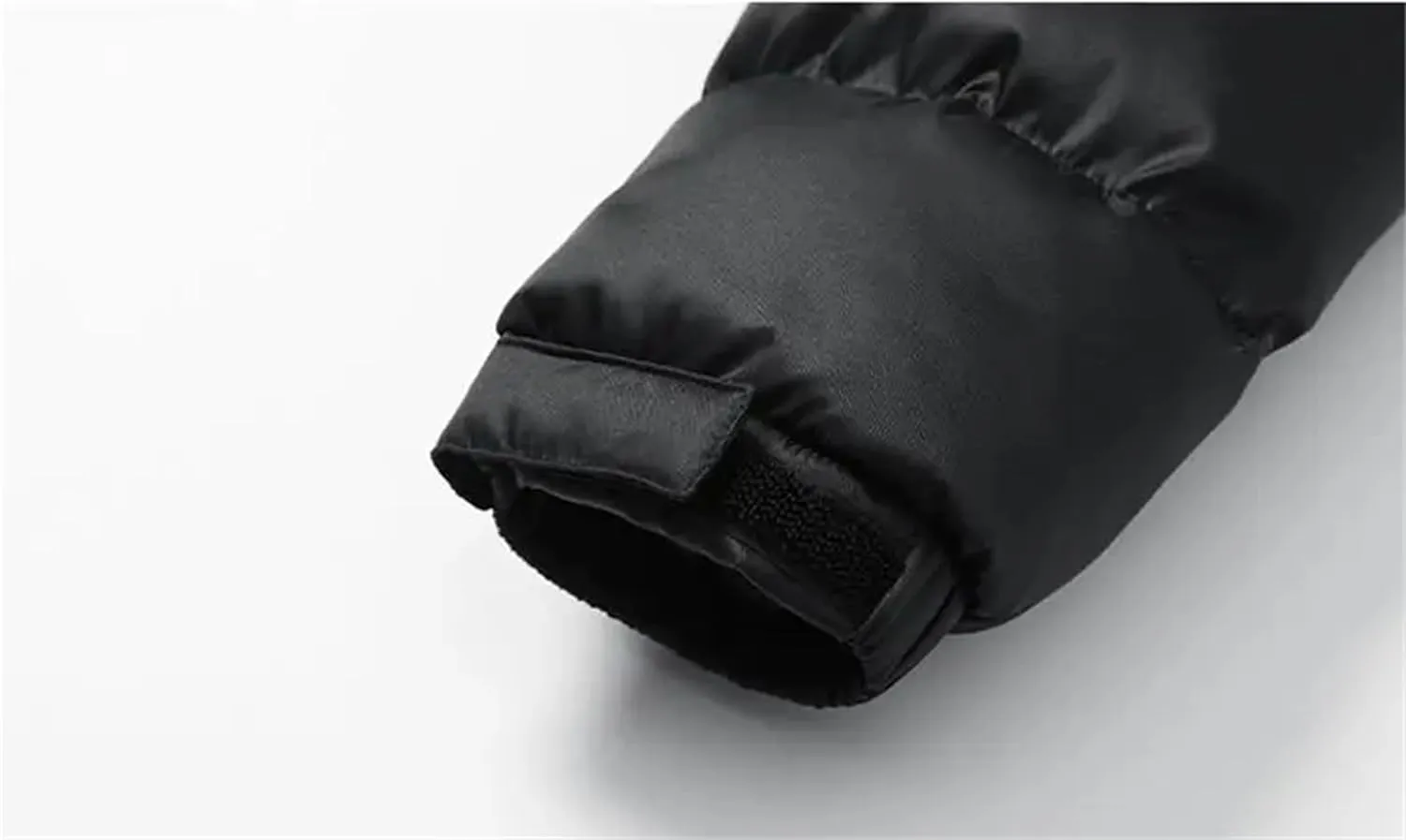 Men Hooded Stand Collar Patchwork Cotton-Padded Warm Casual Long Sleeve Zipper Parka Coat