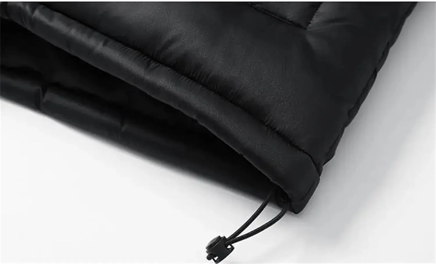 Men Hooded Stand Collar Patchwork Cotton-Padded Warm Casual Long Sleeve Zipper Parka Coat