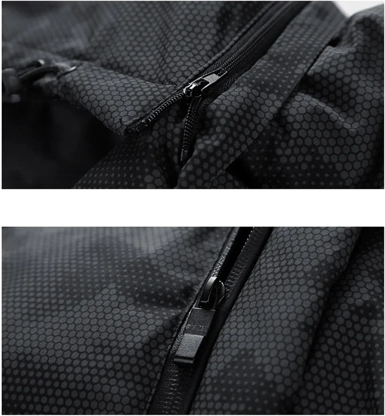 Men Hooded Stand Collar Solid Printing Cotton-Padded Thick Warm Casual Parka Coat