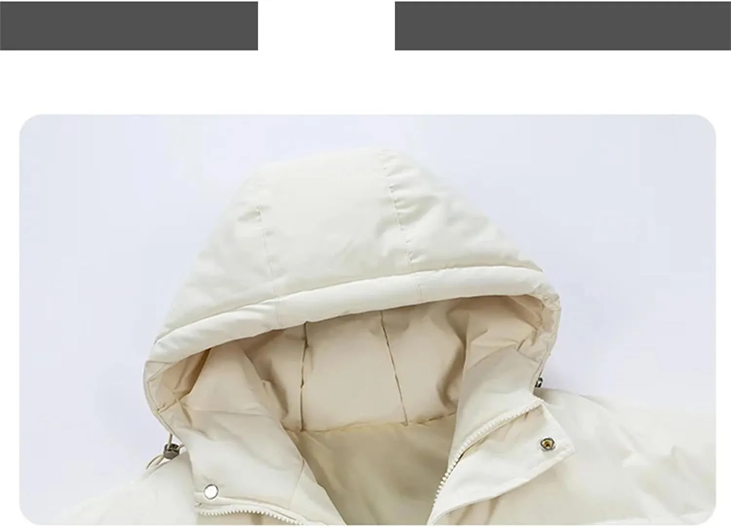 Men Solid Hooded Stand Collar Cotton-Padded Outdoor Casual Thick Warm Parka Coat