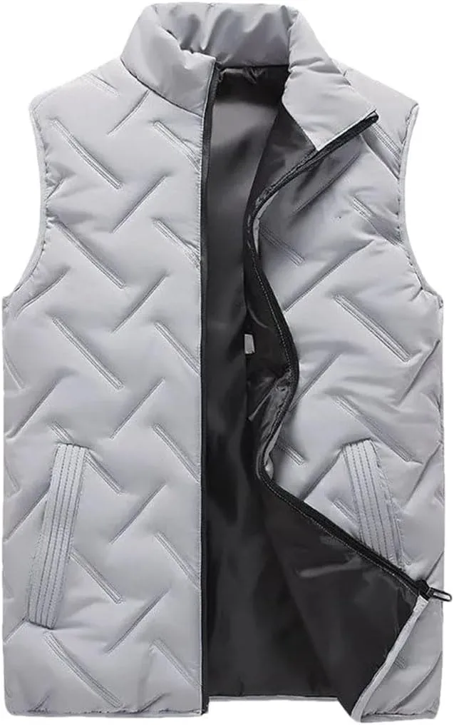 Men Vest Jackets Thick Vests Man Sleeveless Coats Warm Cotton-Padded Veste