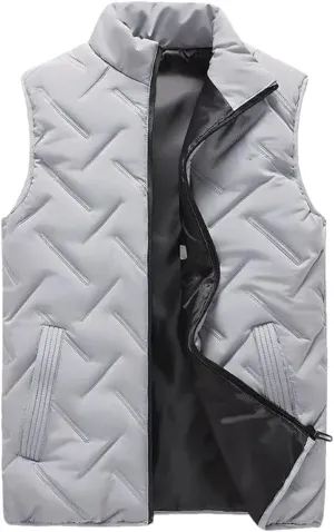 Men Vest Jackets Thick Vests Man Sleeveless Coats Warm Cotton-Padded Veste