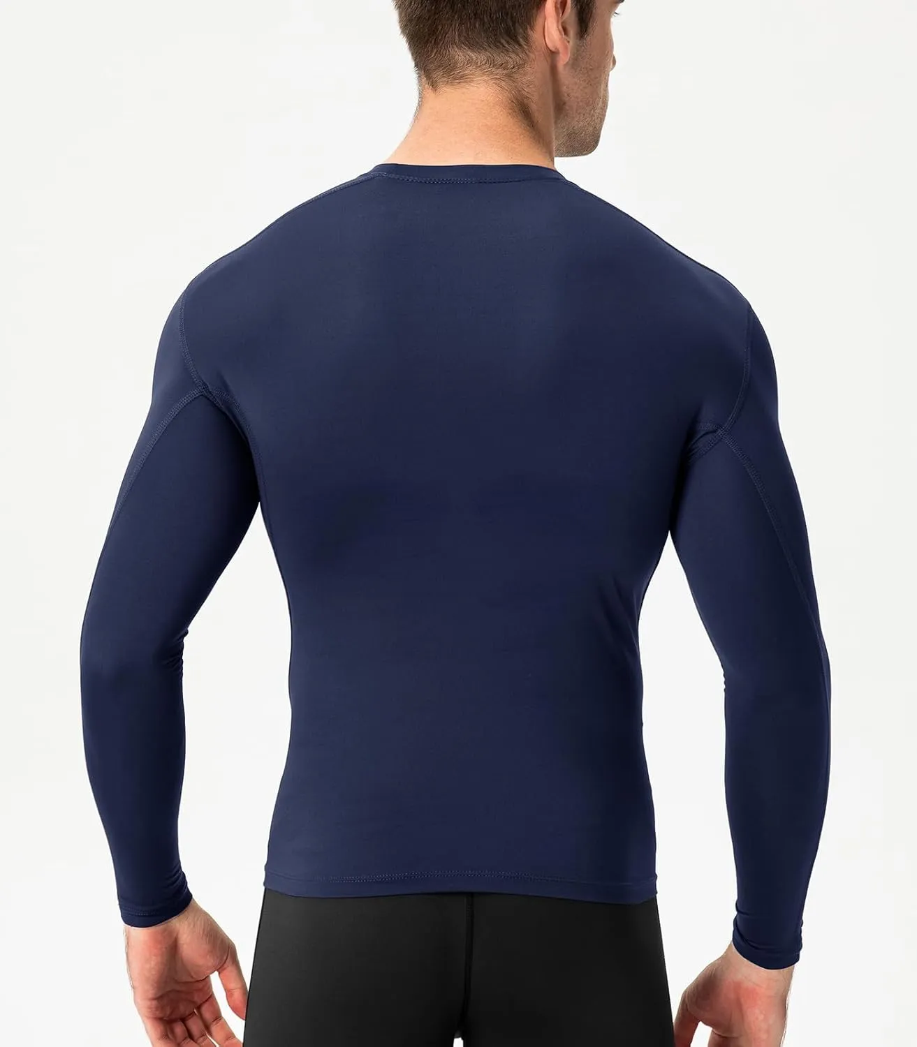 Men's Compression Shirts Long Sleeve Athletic T-Shirts Workout Running Tops Quick Dry Baselayer Undershirts for Football
