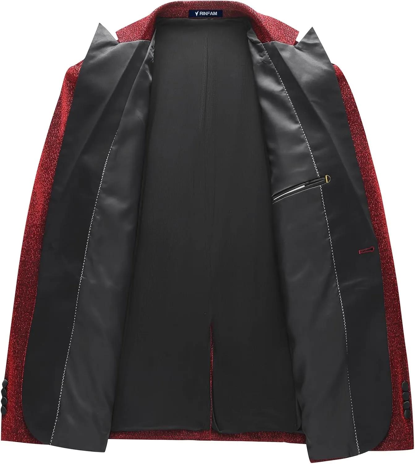 Mens Tuxedo Suits Slim Fit Party Blazer for Men Shiny Dress Coat Jackets Classic Regular Fit 2 Piece Suits Set