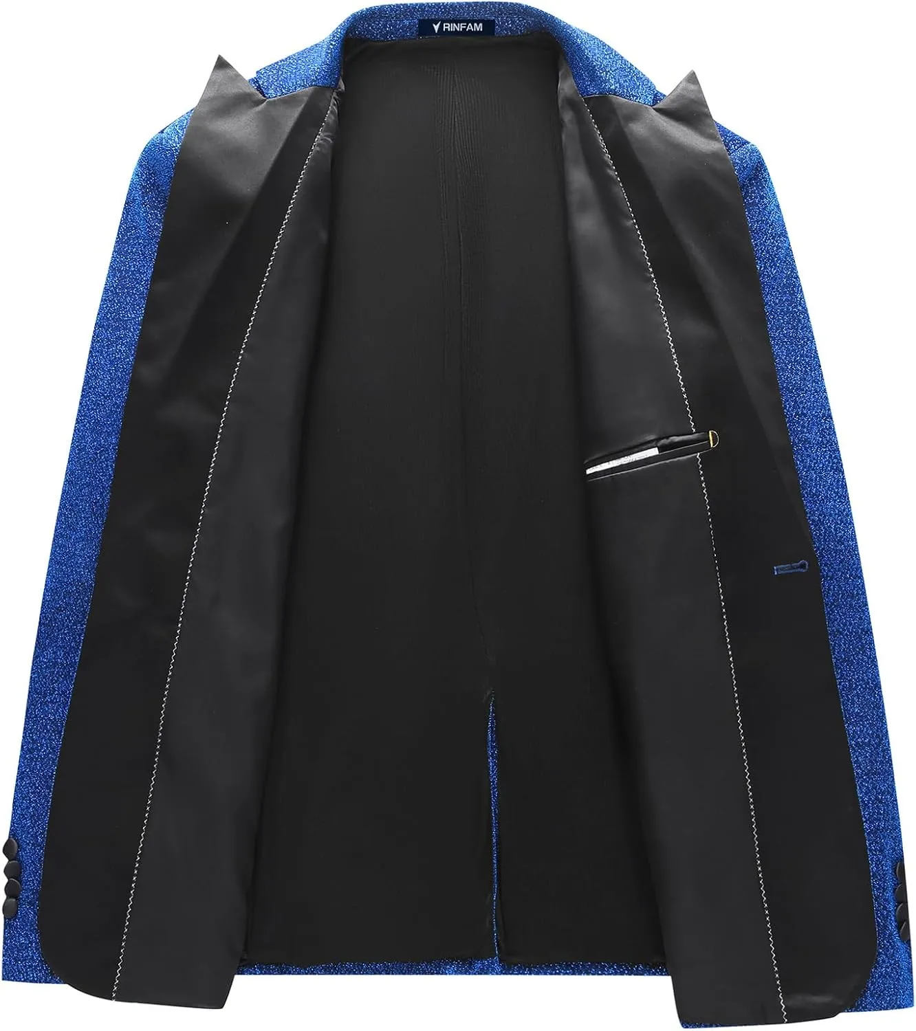 Mens Tuxedo Suits Slim Fit Party Blazer for Men Shiny Dress Coat Jackets Classic Regular Fit 2 Piece Suits Set