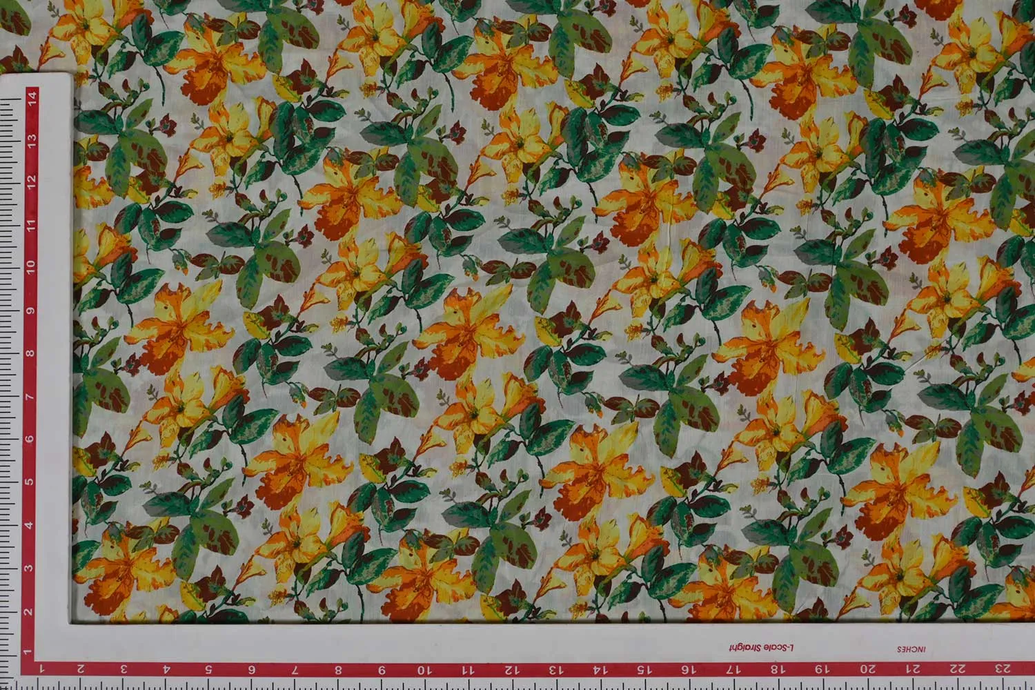 Multicolor Floral Printed Sushi Voile Viscose Blend Fabric