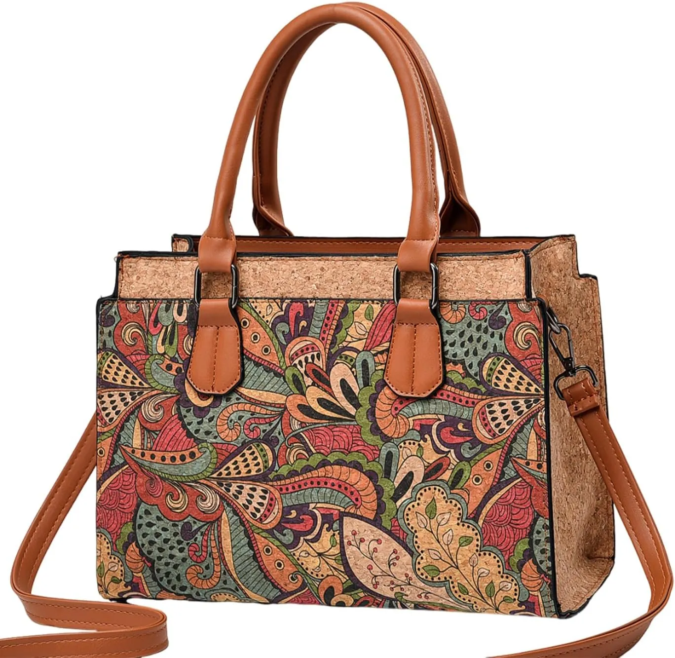 Natural cork Large capacity shoulder bag handbag crossbody