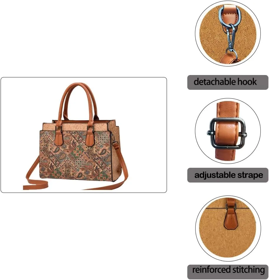 Natural cork Large capacity shoulder bag handbag crossbody