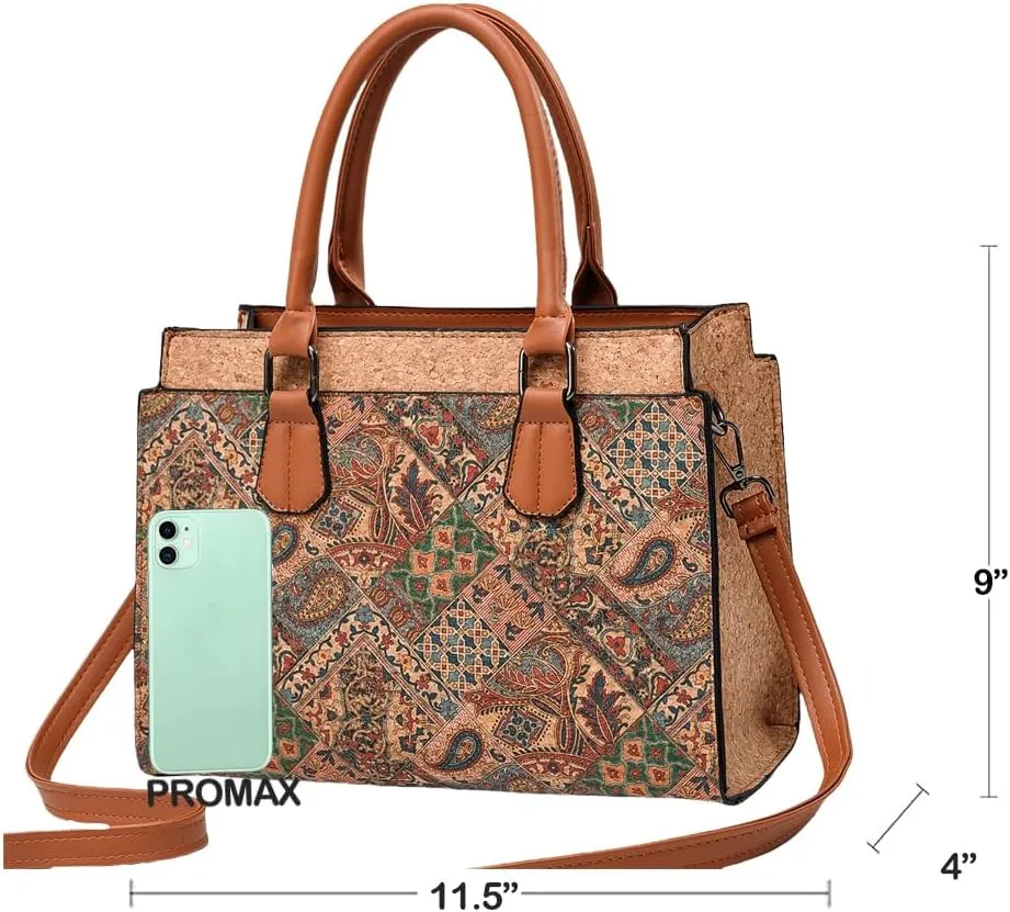 Natural cork Large capacity shoulder bag handbag crossbody