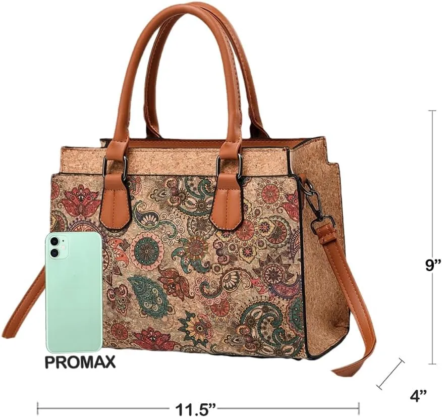 Natural cork Large capacity shoulder bag handbag crossbody