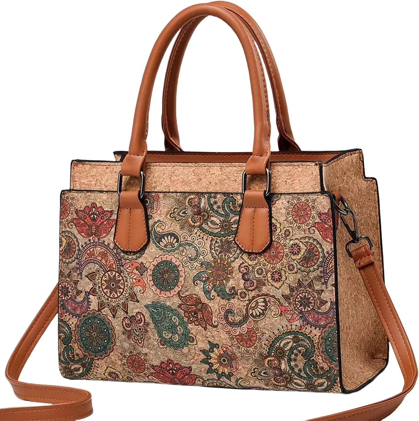 Natural cork Large capacity shoulder bag handbag crossbody