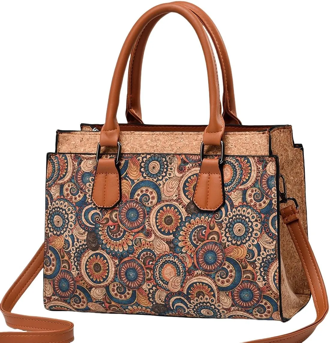 Natural cork Large capacity shoulder bag handbag crossbody