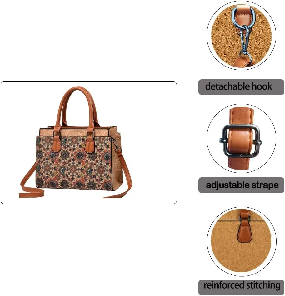 Natural cork Large capacity shoulder bag handbag crossbody