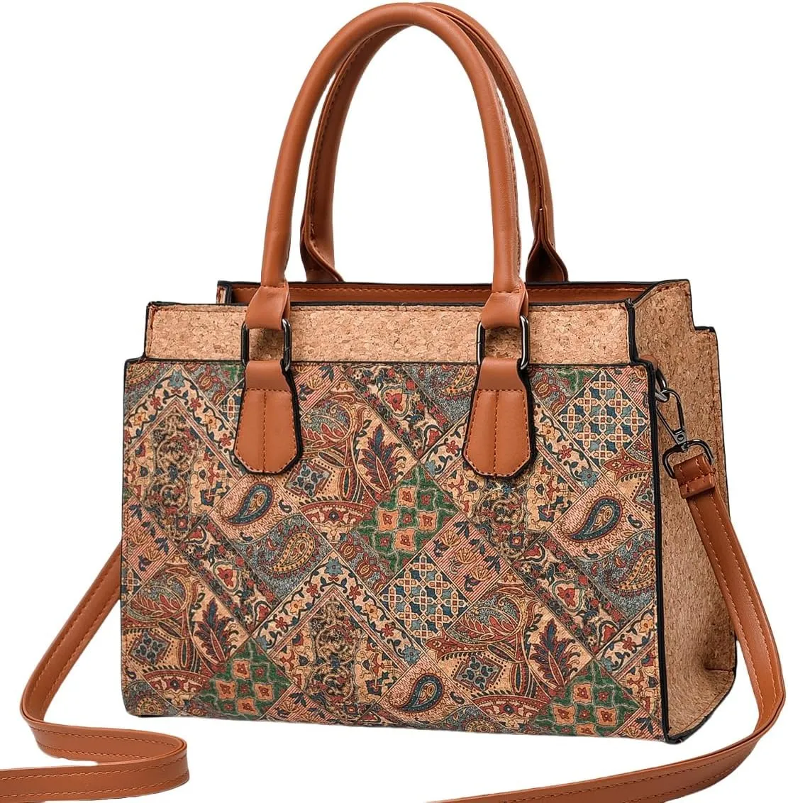 Natural cork Large capacity shoulder bag handbag crossbody