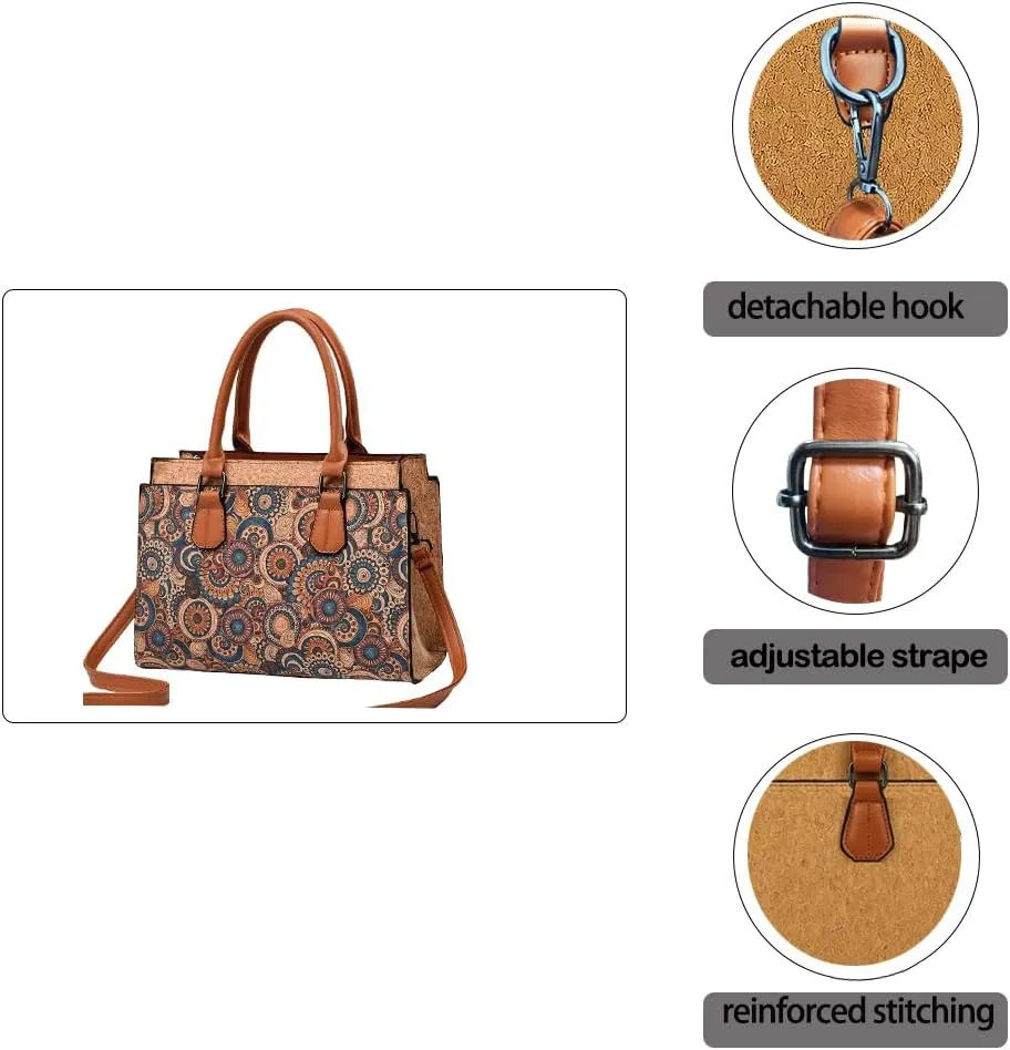 Natural cork Large capacity shoulder bag handbag crossbody