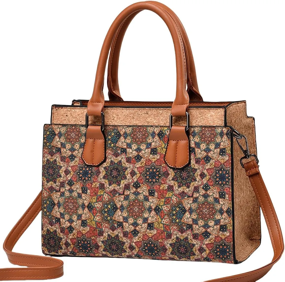 Natural cork Large capacity shoulder bag handbag crossbody