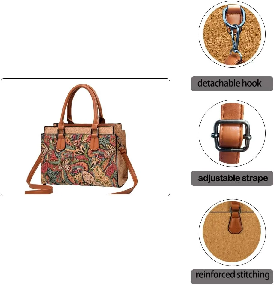 Natural cork Large capacity shoulder bag handbag crossbody