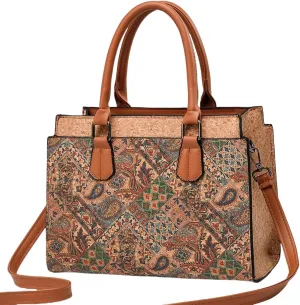 Natural cork Large capacity shoulder bag handbag crossbody