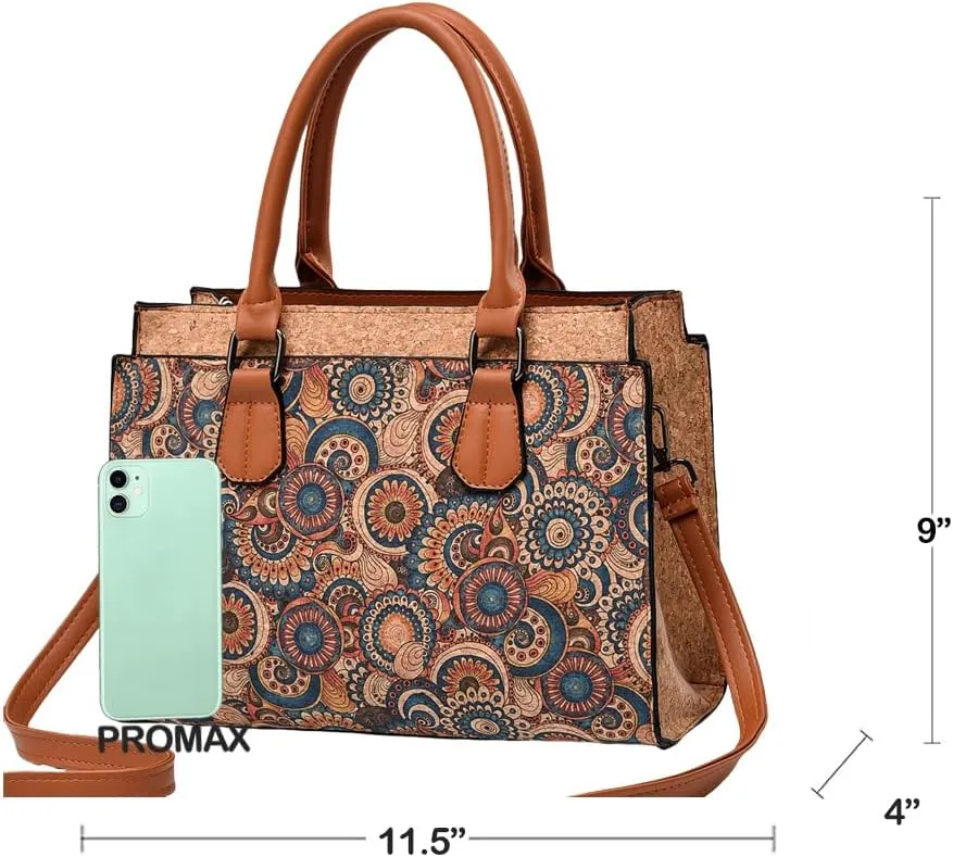 Natural cork Large capacity shoulder bag handbag crossbody