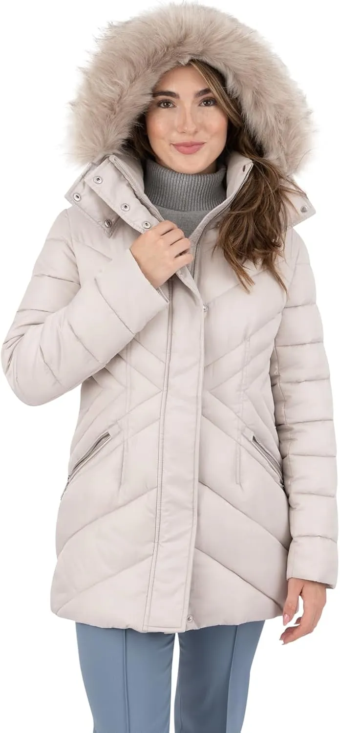 Nine West Women's Faux Down Coat
