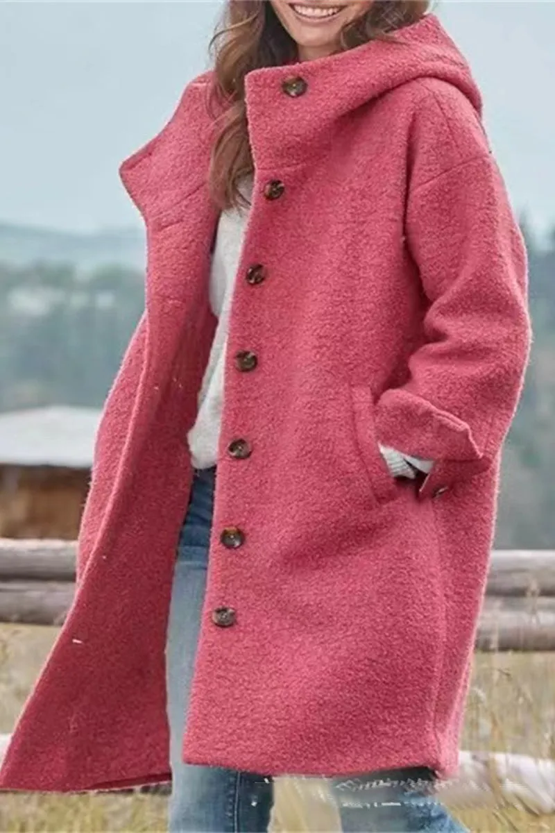 Nukty - Elegant Solid Pocket Solid Color POLO collar Outerwear(5 Colors)