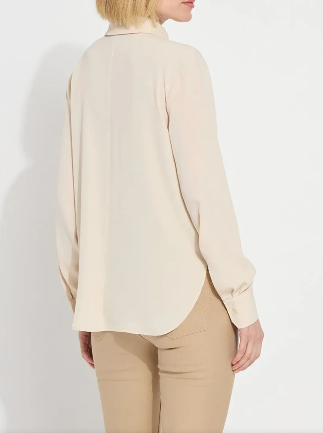 Parker Button Down in Light Almond