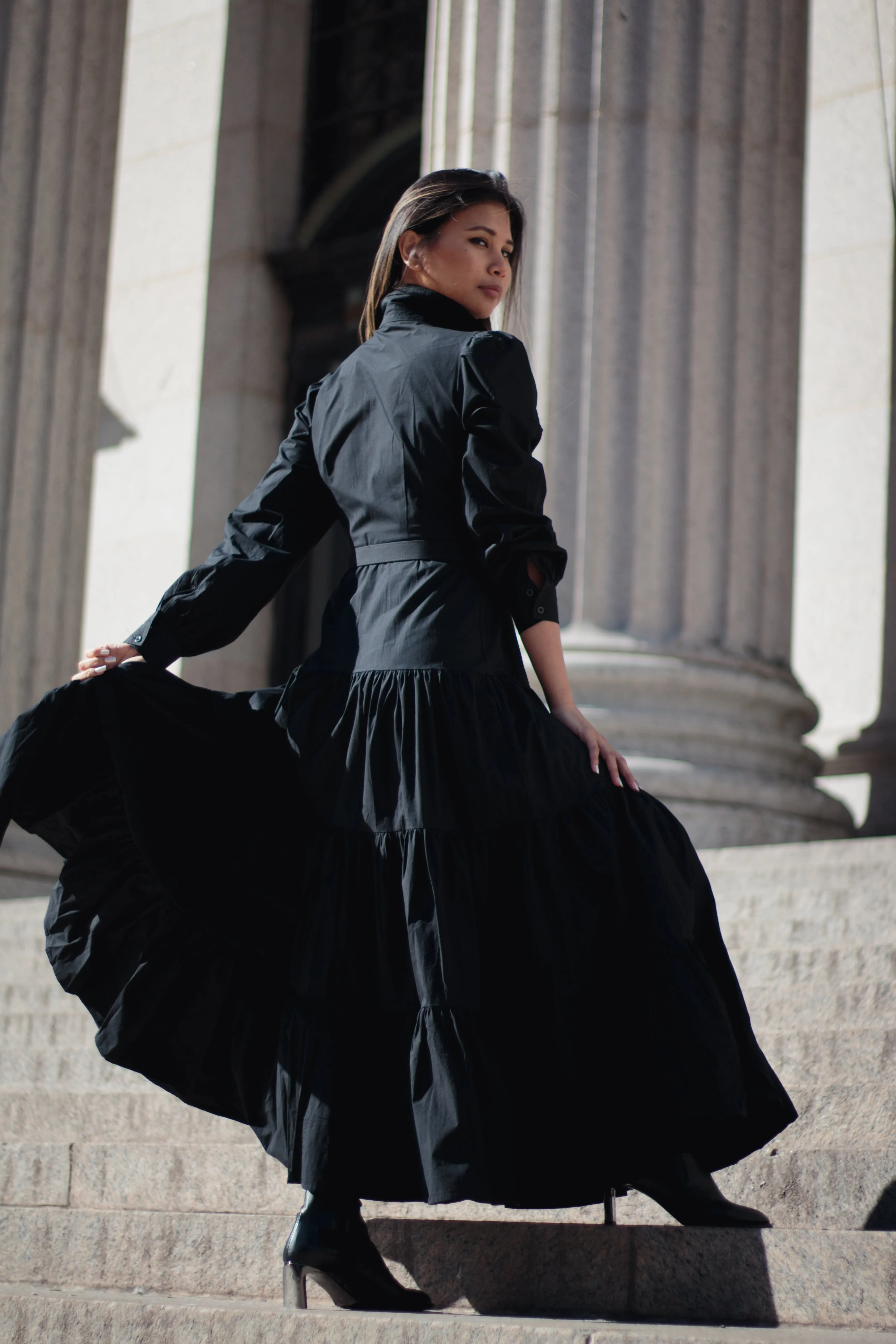 Pleated Maxi Dress
