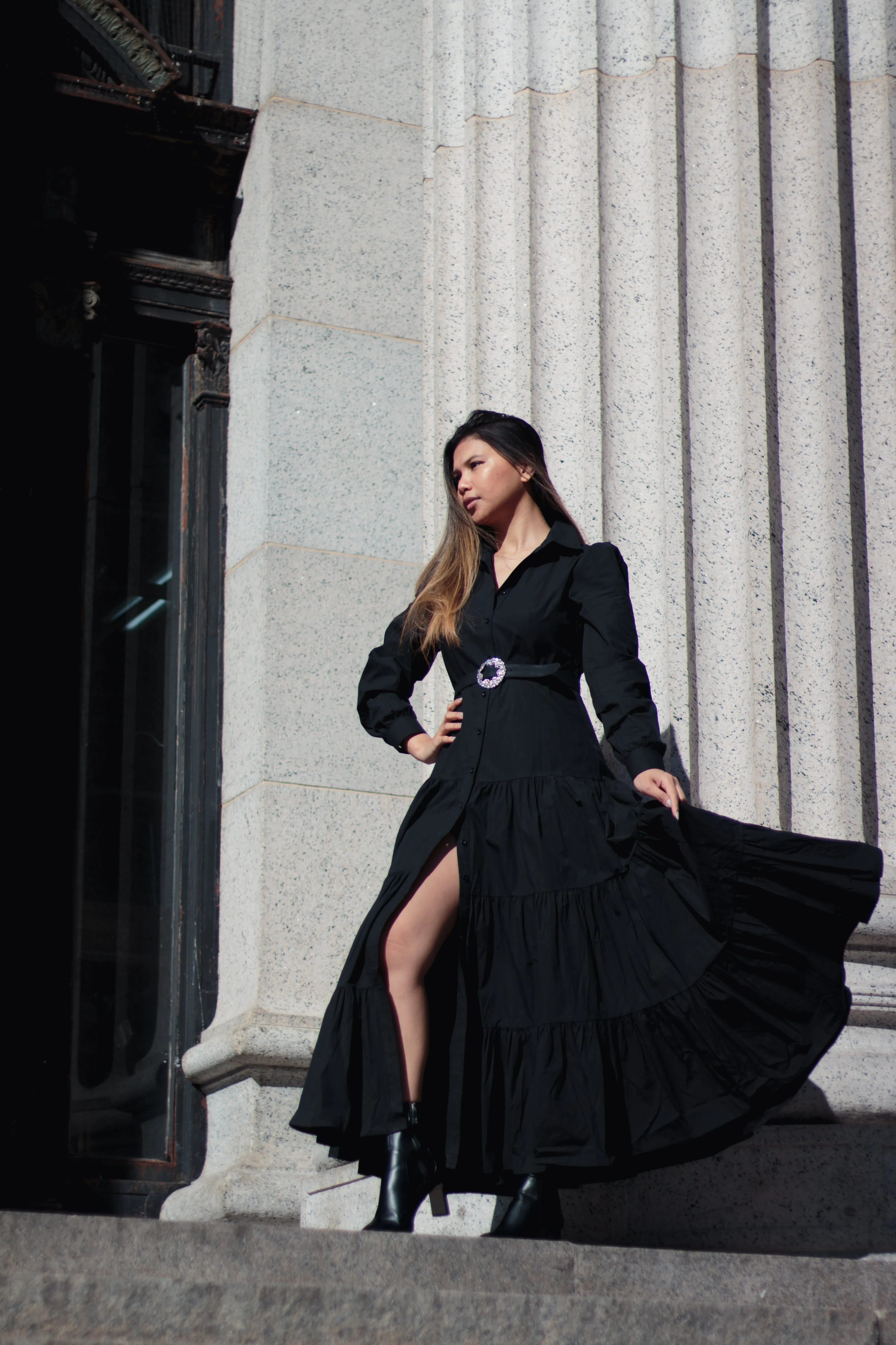 Pleated Maxi Dress