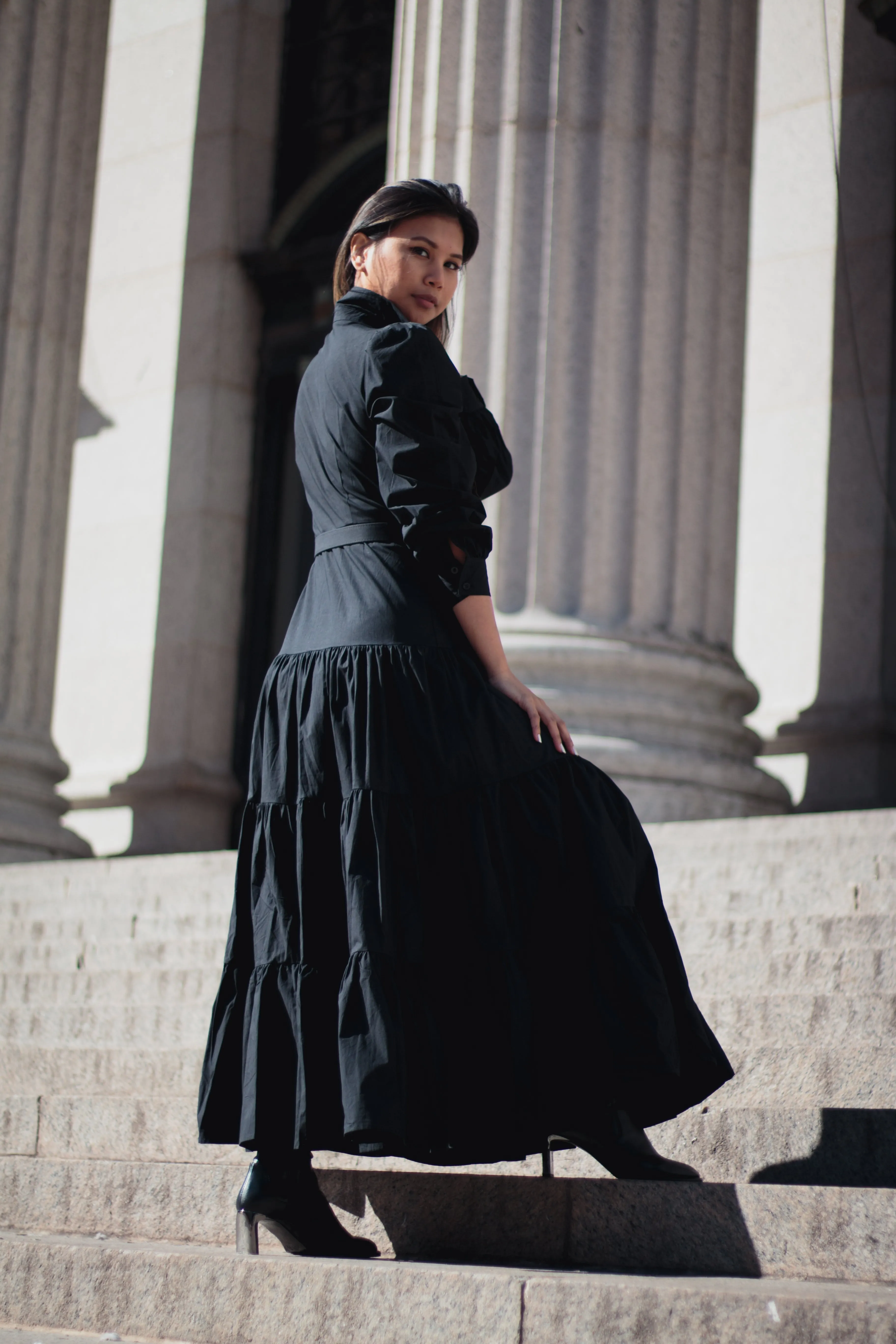 Pleated Maxi Dress