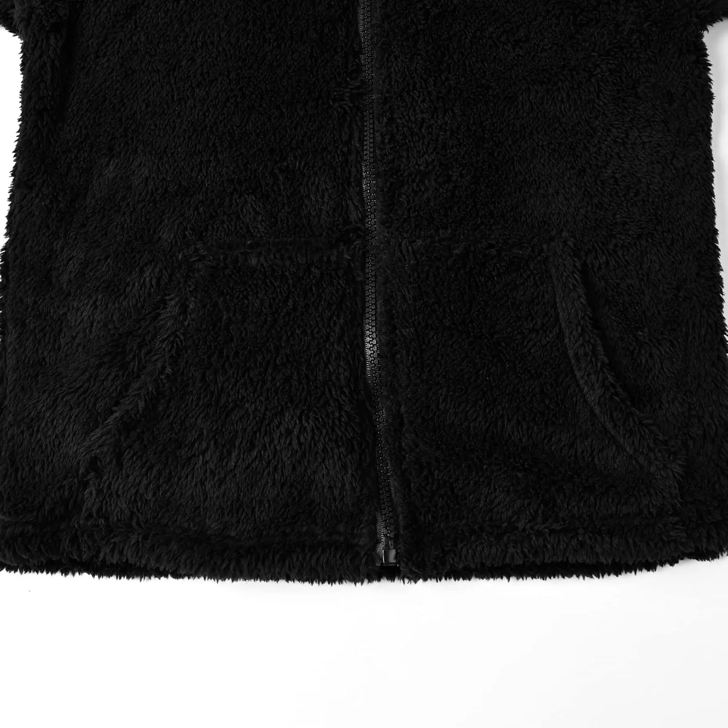 QPANCY Girls Fuzzy Sherpa Coat Full Zip Hoodie Fleece Jacket with Pockets Fall Winter Outwear