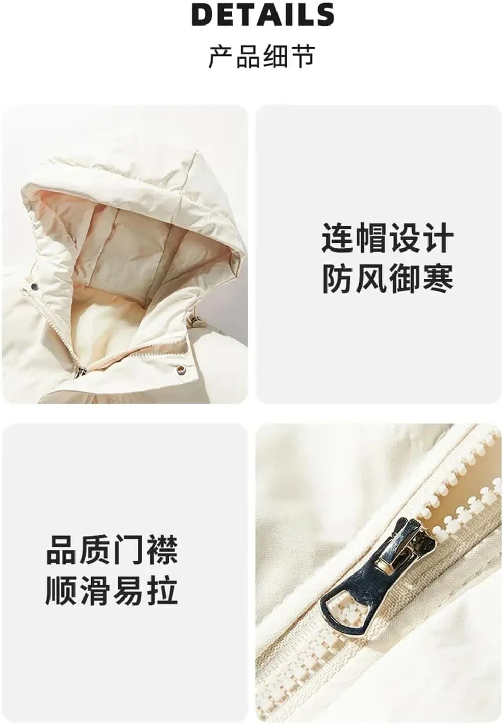 REHJJDFD Men's Warm Jacket Cotton Padded Jacket Casual Sports Jacket Men's Hooded Warm Thick Parkas Stand Collar Zipper Coats