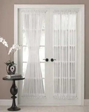 Reverie Snow Voile Tailored Door Panel