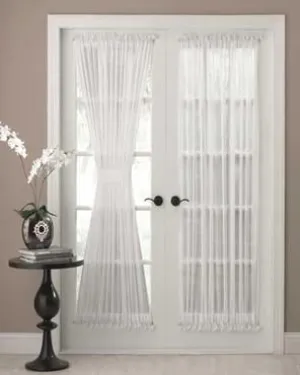 Reverie Snow Voile Tailored Door Panel