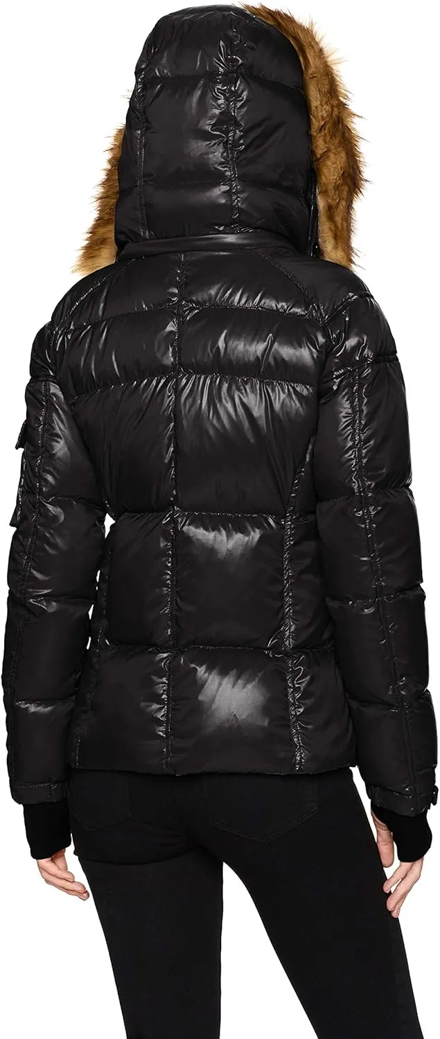 S13 Women's Kylie Down Puffer Jacket with Faux Fur Trimmed Hood