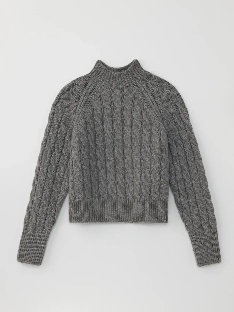 Snow Goose Sweater- Graphite Melange