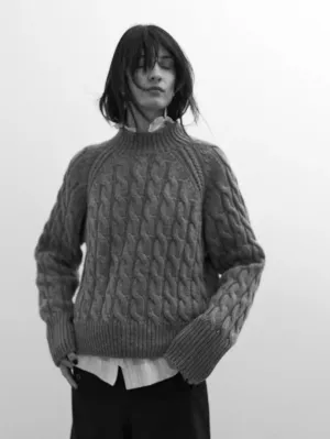 Snow Goose Sweater- Graphite Melange