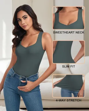 Soneven Sleeveless Thermal Shirts for Women Fleece Lined Thermal Tank Tops Camisole Warm Base Layer Vest Cold Weather