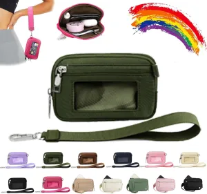 The Iris' Pouch Wallet,Iris' Wallet 2nd Gen,The Iris Pouch Wristlet Rainbow Wallet, Women's Waterproof Nylon Keychain Wallet (A4)