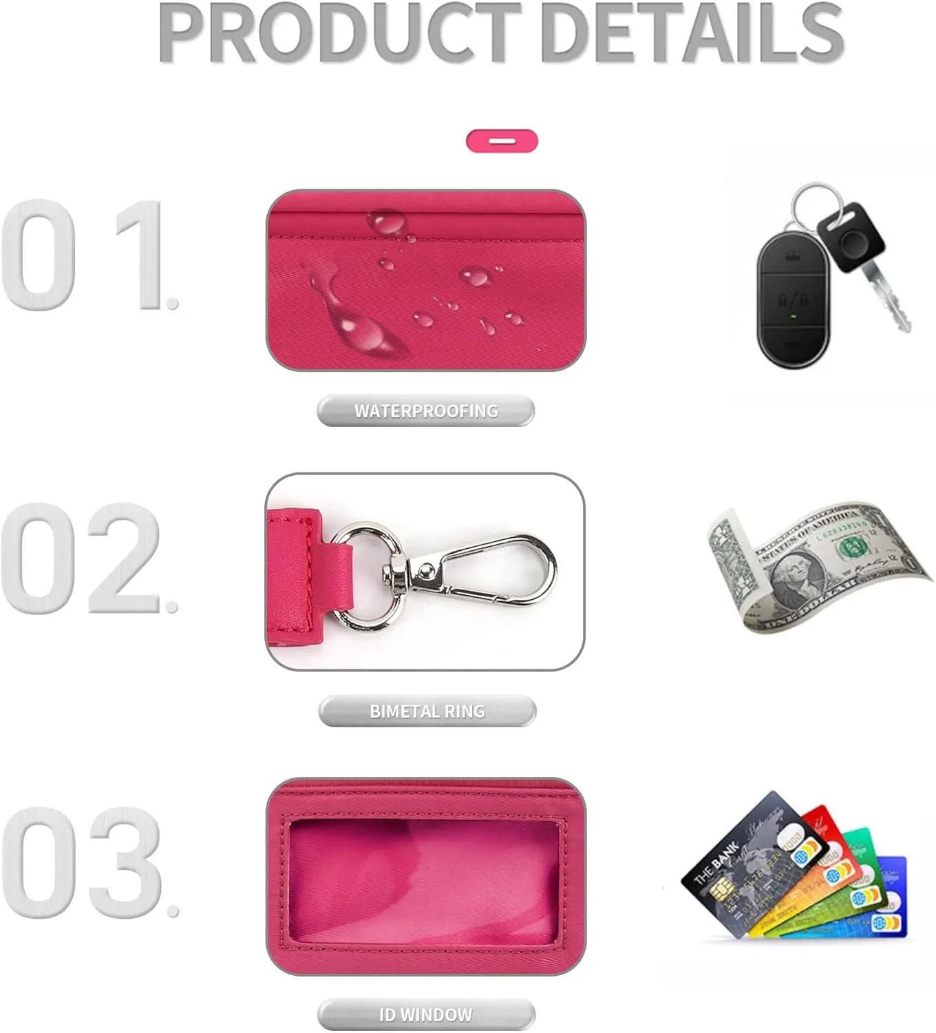 The Iris' Pouch Wallet,Iris' Wallet 2nd Gen,The Iris Pouch Wristlet Rainbow Wallet, Women's Waterproof Nylon Keychain Wallet (A4)