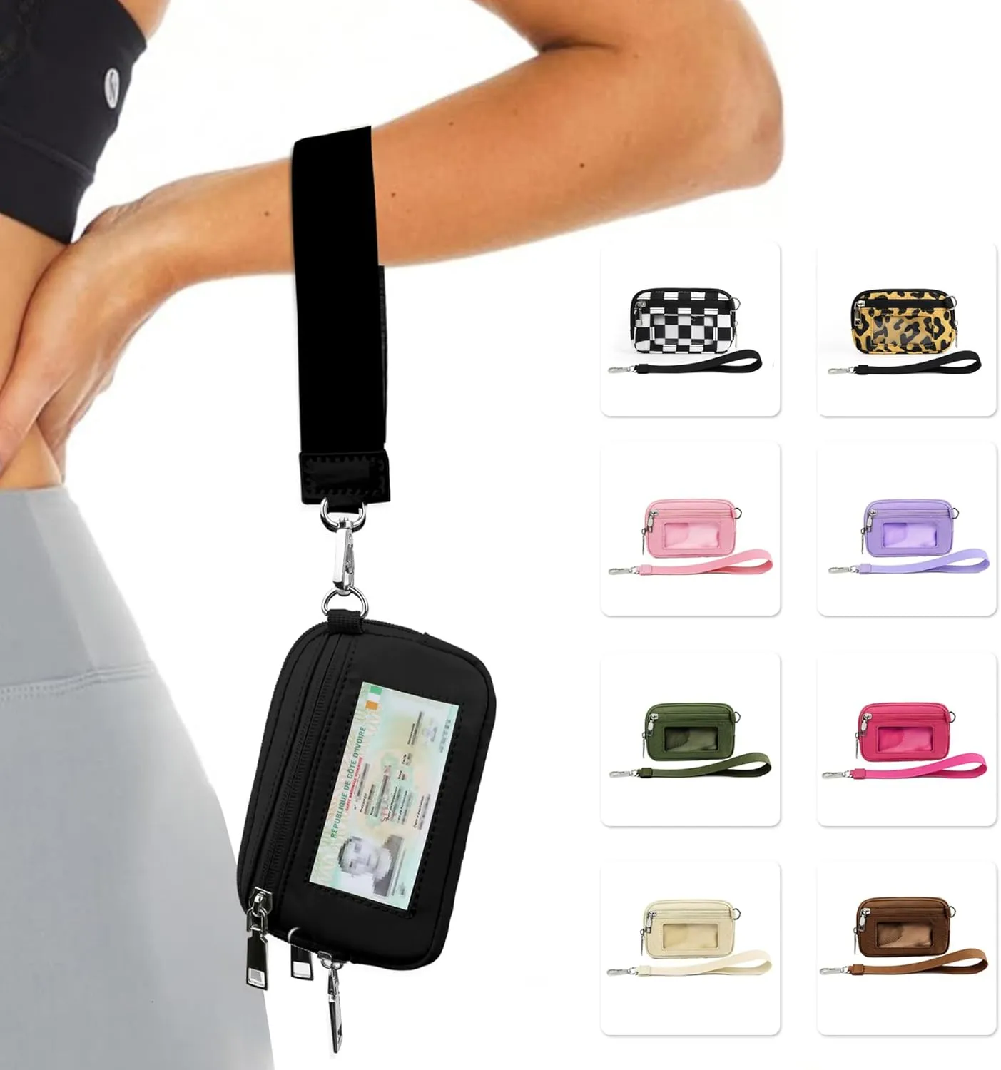 The Iris' Pouch Wallet,Iris' Wallet 2nd Gen,The Iris Pouch Wristlet Rainbow Wallet, Women's Waterproof Nylon Keychain Wallet (A4)