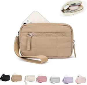The Iris' Wallet 2nd Gen - Nylon Wristlet Wallet for Women with 3 Zipper Purses, Credit Card Holder & Phone Organizer Ideal