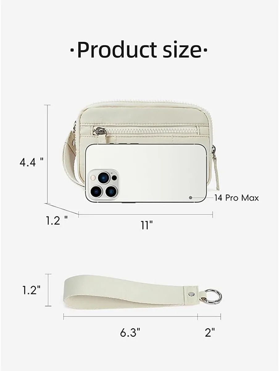 The Iris' Wallet 2nd Gen - Nylon Wristlet Wallet for Women with 3 Zipper Purses, Credit Card Holder & Phone Organizer Ideal