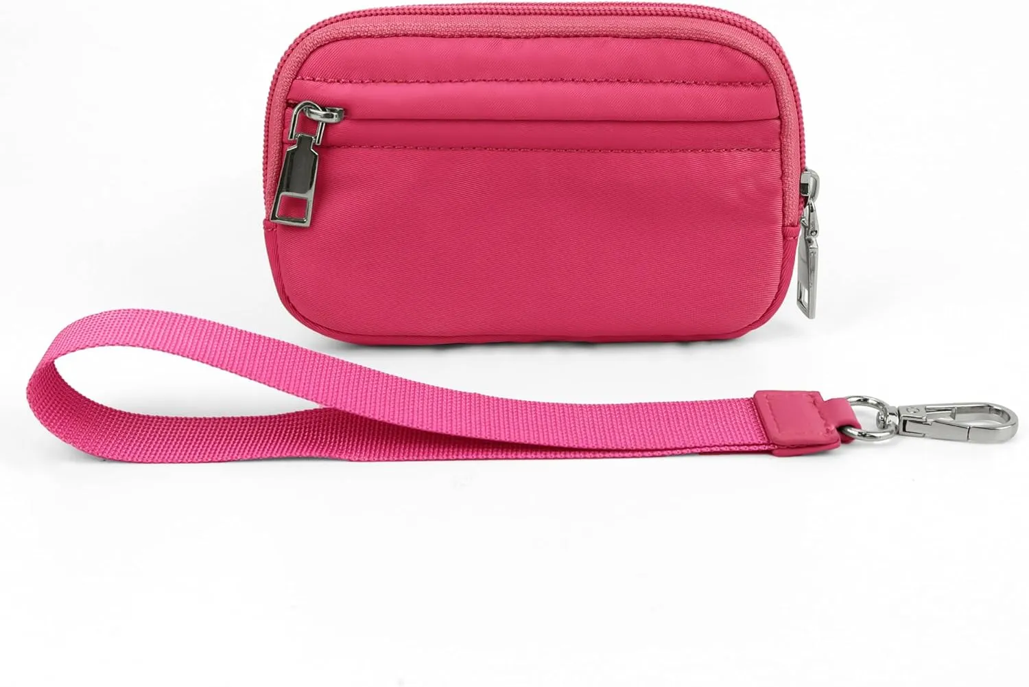 The Iris' Wallet - Multifunctional Fashion Wristlet Bag for Women, The Iris Card Wallet Keychain Wallet, Multifunctional Wristlet Bag Zip Card Case with ID Window (Deep Pink)