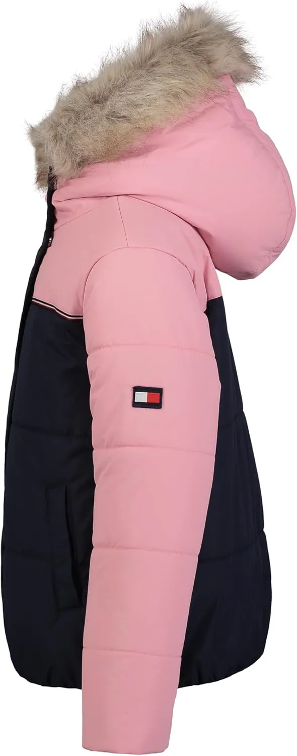 Tommy Hilfiger Girl's Chevron Puffer (Big Kids)