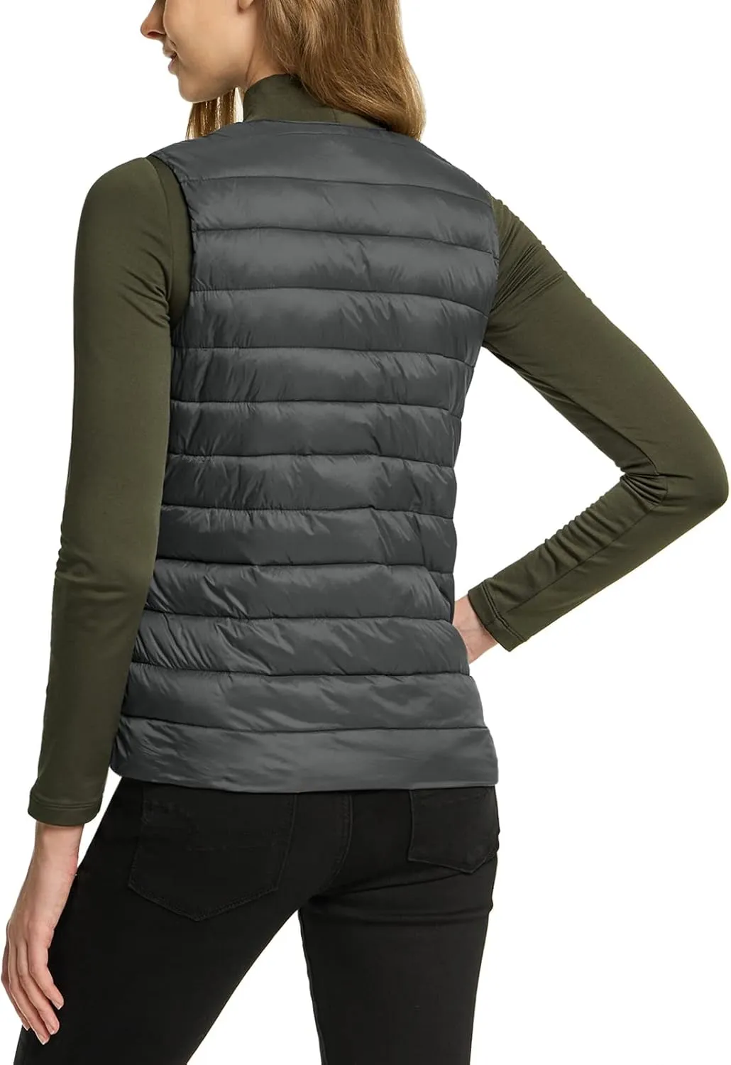 TSLA Women's Lightweight Packable Accent Puffer Jacket, Water-Resistant Winter Coat