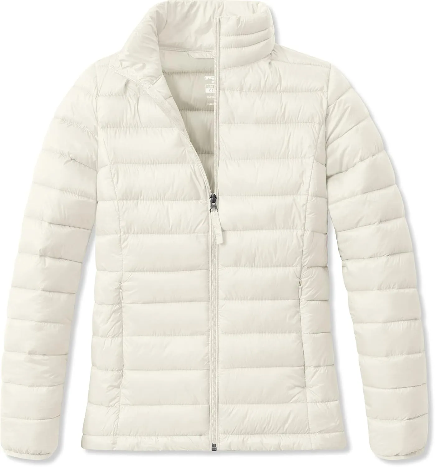 TSLA Women's Lightweight Packable Accent Puffer Jacket, Water-Resistant Winter Coat