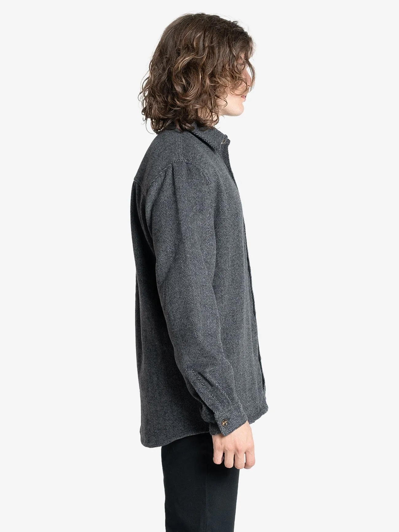 United Front Long Sleeve Flannel - Black