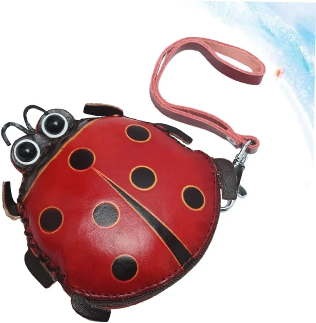 VALICLUD Pcs Ladybug Card Holder Wallet Women's Coin Purse Zipper Sleek Credit Card Holder for Special Occasions