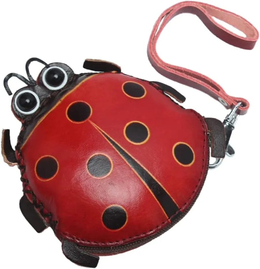 VALICLUD Pcs Ladybug Card Holder Wallet Women's Coin Purse Zipper Sleek Credit Card Holder for Special Occasions