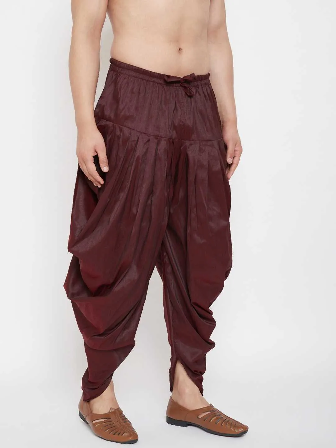 VM BY Vastramay Men's Brown Dhoti Pants